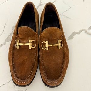 Light Brown Suede Salvatore Ferragamo loafers